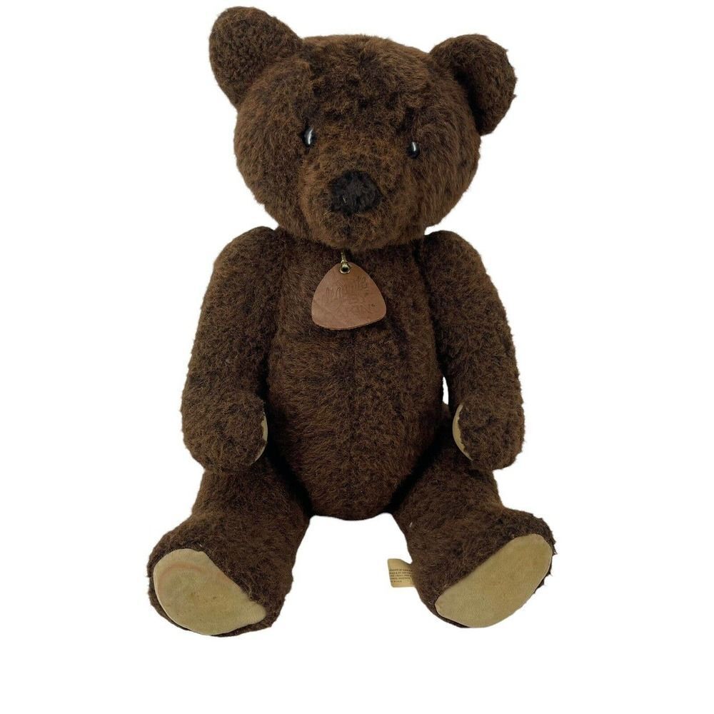 Dakin Teddy Bear Elegante Brown Jointed Vintage 80s 20 Inch Tall 1983 Classic